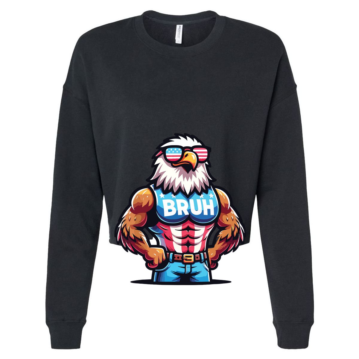 Eagle 4 Of July Women's Crop Top Tee
