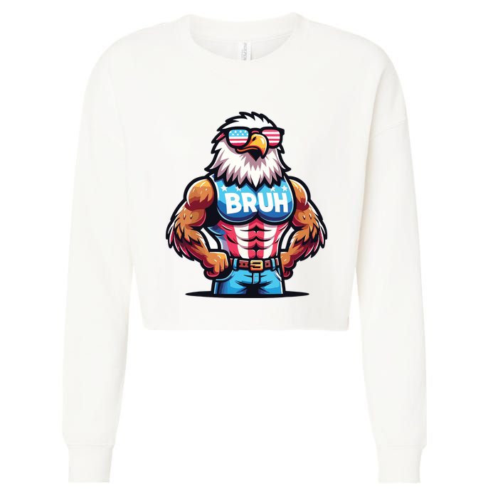 Eagle 4 Of July Cropped Pullover Crew