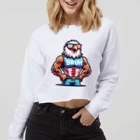 Eagle 4 Of July Cropped Pullover Crew