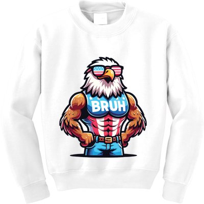 Eagle 4 Of July Kids Sweatshirt