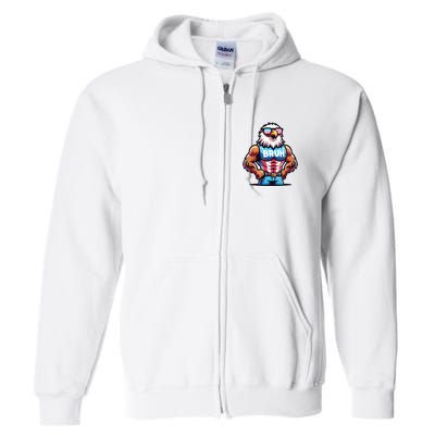 Eagle 4 Of July Full Zip Hoodie
