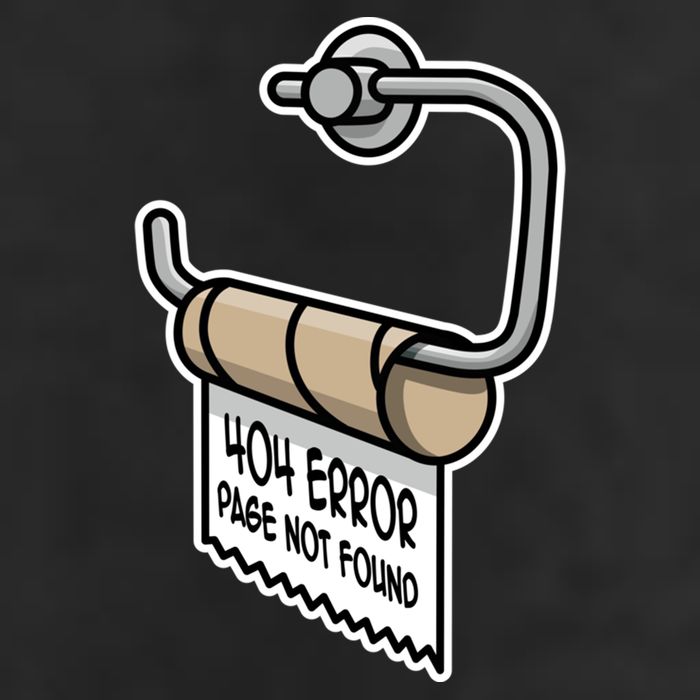 Error 404 Page Not Found Empty Toilet Paper Funny Programmer Gift Garment-Dyed Heavyweight T-Shirt