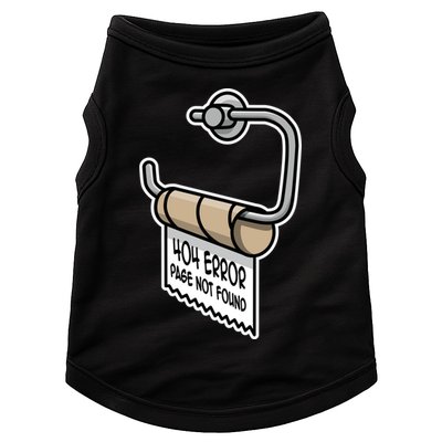 Error 404 Page Not Found Empty Toilet Paper Funny Programmer Gift Doggie Tank