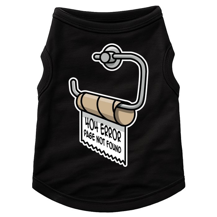 Error 404 Page Not Found Empty Toilet Paper Funny Programmer Gift Doggie Tank