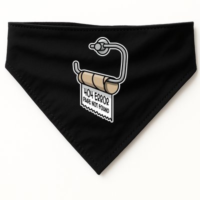 Error 404 Page Not Found Empty Toilet Paper Funny Programmer Gift USA-Made Doggie Bandana