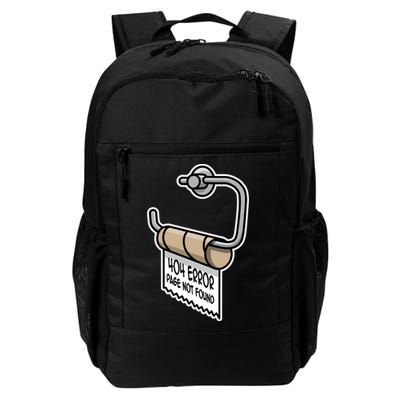 Error 404 Page Not Found Empty Toilet Paper Funny Programmer Gift Backpack