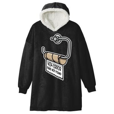 Error 404 Page Not Found Empty Toilet Paper Funny Programmer Gift Hooded Wearable Blanket