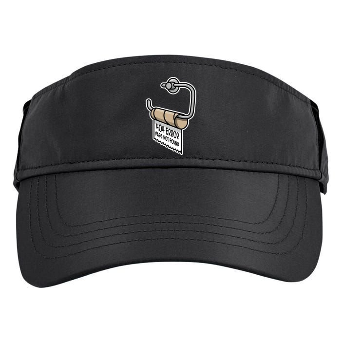 Error 404 Page Not Found Empty Toilet Paper Funny Programmer Gift Adult Drive Performance Visor
