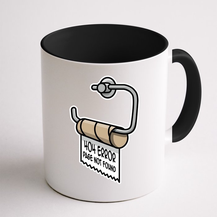 Error 404 Page Not Found Empty Toilet Paper Funny Programmer Gift Mug
