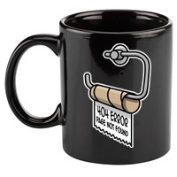 Error 404 Page Not Found Empty Toilet Paper Funny Programmer Gift 11oz C Handle Ceramic Mug