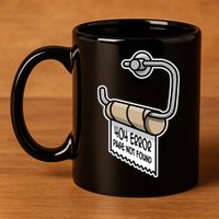Error 404 Page Not Found Empty Toilet Paper Funny Programmer Gift 11oz C Handle Ceramic Mug