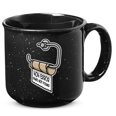 Error 404 Page Not Found Empty Toilet Paper Funny Programmer Gift 15oz Campfire Ceramic Mug