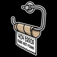 Error 404 Page Not Found Empty Toilet Paper Funny Programmer Gift Flatbill Hat