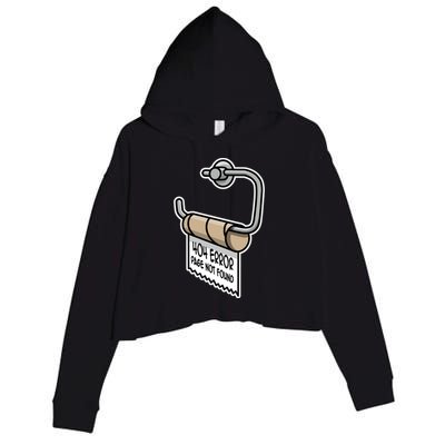 Error 404 Page Not Found Empty Toilet Paper Funny Programmer Gift Crop Fleece Hoodie