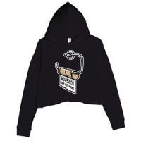 Error 404 Page Not Found Empty Toilet Paper Funny Programmer Gift Crop Fleece Hoodie