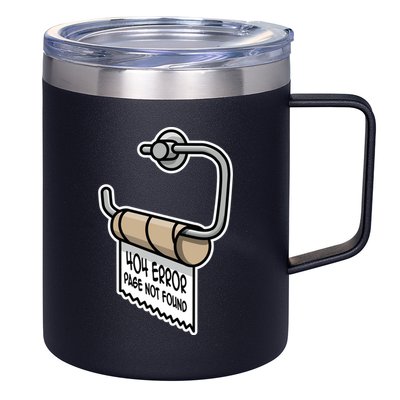 Error 404 Page Not Found Empty Toilet Paper Funny Programmer Gift 12oz Stainless Steel Coffee Mug