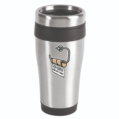 Error 404 Page Not Found Empty Toilet Paper Funny Programmer Gift 16oz Travel Tumbler
