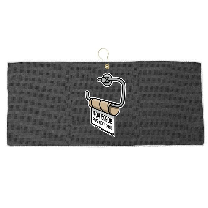 Error 404 Page Not Found Empty Toilet Paper Funny Programmer Gift Large Microfiber Waffle Golf Towel