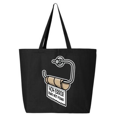 Error 404 Page Not Found Empty Toilet Paper Funny Programmer Gift 25L Jumbo Tote