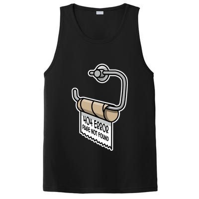 Error 404 Page Not Found Empty Toilet Paper Funny Programmer Gift PosiCharge Competitor Tank