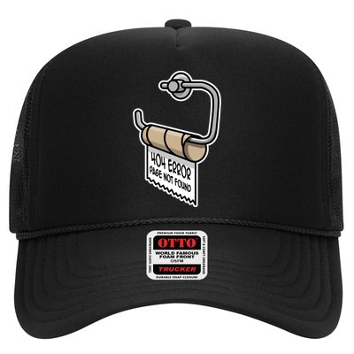 Error 404 Page Not Found Empty Toilet Paper Funny Programmer Gift Trucker Hat