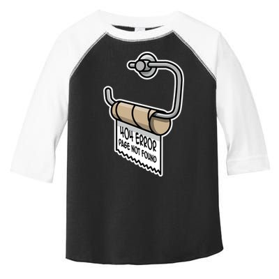 Error 404 Page Not Found Empty Toilet Paper Funny Programmer Gift Toddler Fine Jersey T-Shirt