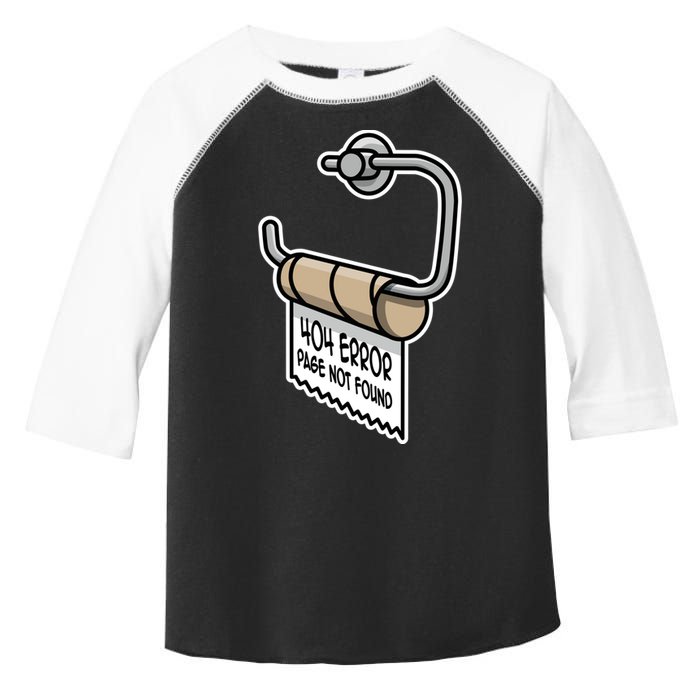 Error 404 Page Not Found Empty Toilet Paper Funny Programmer Gift Toddler Fine Jersey T-Shirt