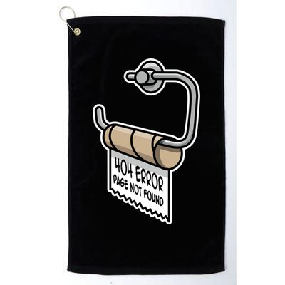 Error 404 Page Not Found Empty Toilet Paper Funny Programmer Gift Golf Towel