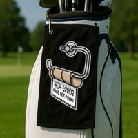 Error 404 Page Not Found Empty Toilet Paper Funny Programmer Gift Golf Towel
