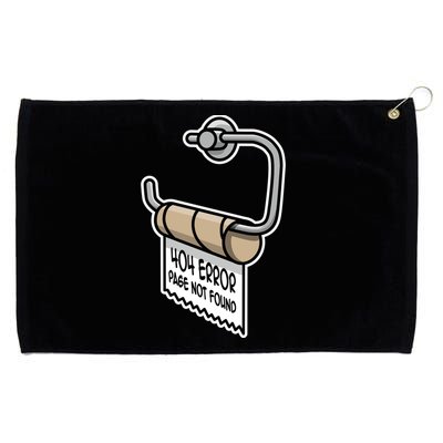 Error 404 Page Not Found Empty Toilet Paper Funny Programmer Gift Grommeted Golf Towel