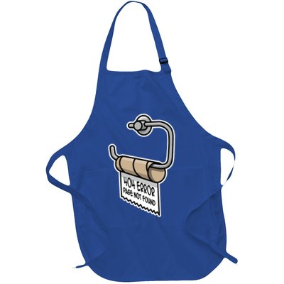 Error 404 Page Not Found Empty Toilet Paper Funny Programmer Gift Apron