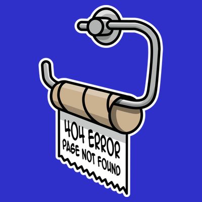 Error 404 Page Not Found Empty Toilet Paper Funny Programmer Gift T-Shirt