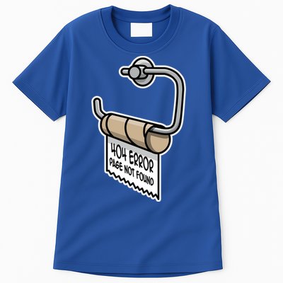 Error 404 Page Not Found Empty Toilet Paper Funny Programmer Gift Tall T-Shirt