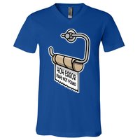 Error 404 Page Not Found Empty Toilet Paper Funny Programmer Gift V-Neck T-Shirt