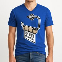 Error 404 Page Not Found Empty Toilet Paper Funny Programmer Gift V-Neck T-Shirt