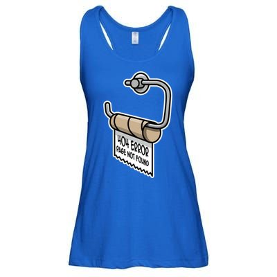 Error 404 Page Not Found Empty Toilet Paper Funny Programmer Gift Ladies Essential Flowy Tank