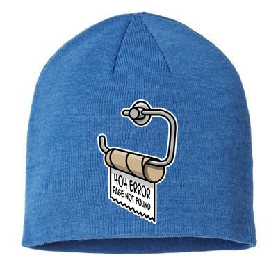 Error 404 Page Not Found Empty Toilet Paper Funny Programmer Gift Sustainable Beanie