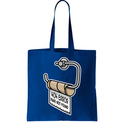 Error 404 Page Not Found Empty Toilet Paper Funny Programmer Gift Bag