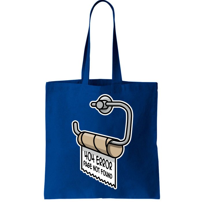 Error 404 Page Not Found Empty Toilet Paper Funny Programmer Gift Bag