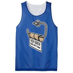 Error 404 Page Not Found Empty Toilet Paper Funny Programmer Gift Mesh Reversible Basketball Jersey Tank