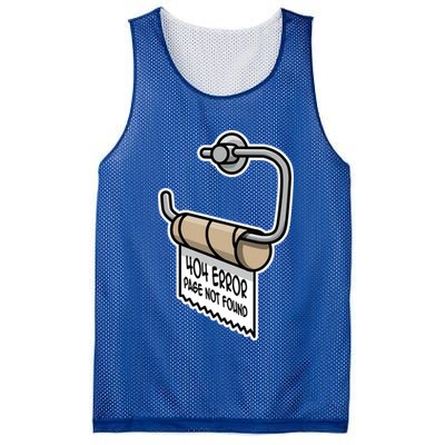 Error 404 Page Not Found Empty Toilet Paper Funny Programmer Gift Mesh Reversible Basketball Jersey Tank