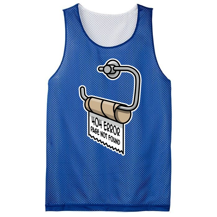 Error 404 Page Not Found Empty Toilet Paper Funny Programmer Gift Mesh Reversible Basketball Jersey Tank