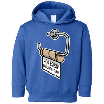 Error 404 Page Not Found Empty Toilet Paper Funny Programmer Gift Toddler Hoodie