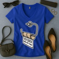 Error 404 Page Not Found Empty Toilet Paper Funny Programmer Gift Women's V-Neck T-Shirt
