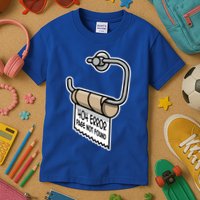 Error 404 Page Not Found Empty Toilet Paper Funny Programmer Gift Kids T-Shirt