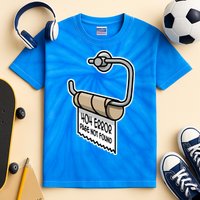 Error 404 Page Not Found Empty Toilet Paper Funny Programmer Gift Kids Tie-Dye T-Shirt