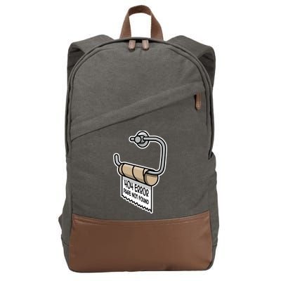 Error 404 Page Not Found Empty Toilet Paper Funny Programmer Gift Cotton Canvas Backpack