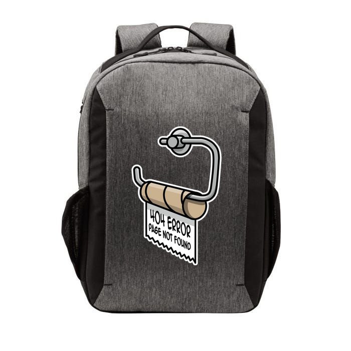 Error 404 Page Not Found Empty Toilet Paper Funny Programmer Gift Vector Backpack