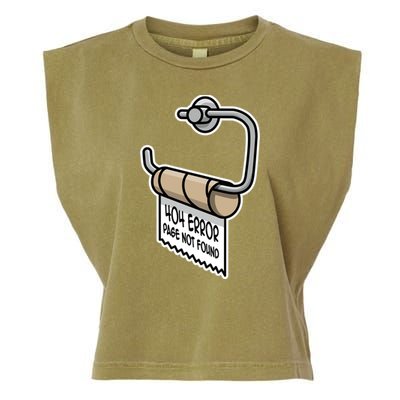 Error 404 Page Not Found Empty Toilet Paper Funny Programmer Gift Garment-Dyed Women's Muscle Tee