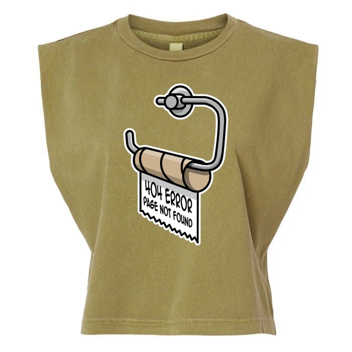 Error 404 Page Not Found Empty Toilet Paper Funny Programmer Gift Garment-Dyed Women's Muscle Tee